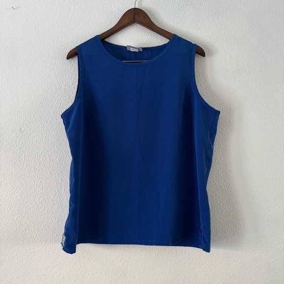 Vintage Blair Vibrant Rich Blue Classic Top Sleeveless Staple Closet Size Large - Picture 9 of 9